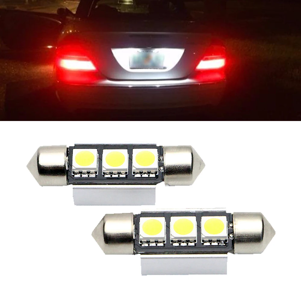 2x Ultra Bright White 36MM 3SMD LED License Number Plate Light for VW Passat B5 B6 golf 4 5 mk4 mk5 jetta Scirocco 12V Car Light
2x Ultra Bright White 36MM 3SMD LED License Number Plate Light for VW Passat B5 B6 golf 4 5 mk4 mk5 jetta Scirocco 12V Car Light