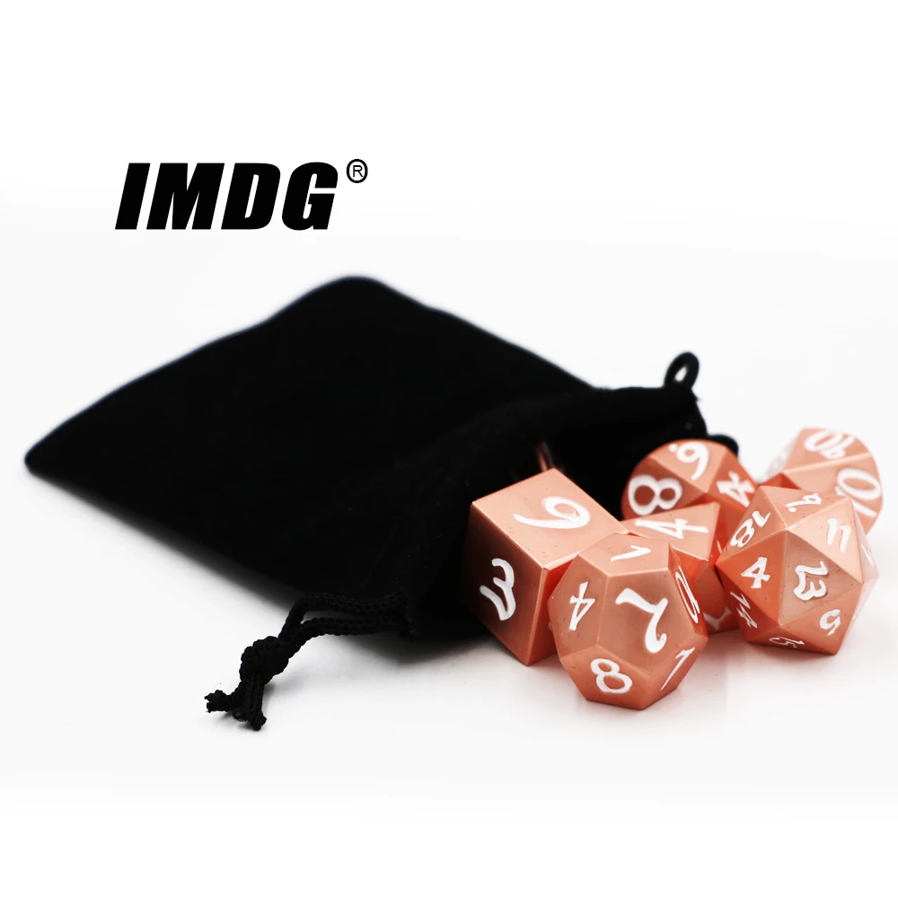 IMDG 7pcs/set Creative RPG Game Dice Polyhedron Metal Dice DND Large Font Red Copper White Digital Game Dice
IMDG 7pcs/set Creative RPG Game Dice Polyhedron Metal Dice DND Large Font Red Copper White Digital Game Dice