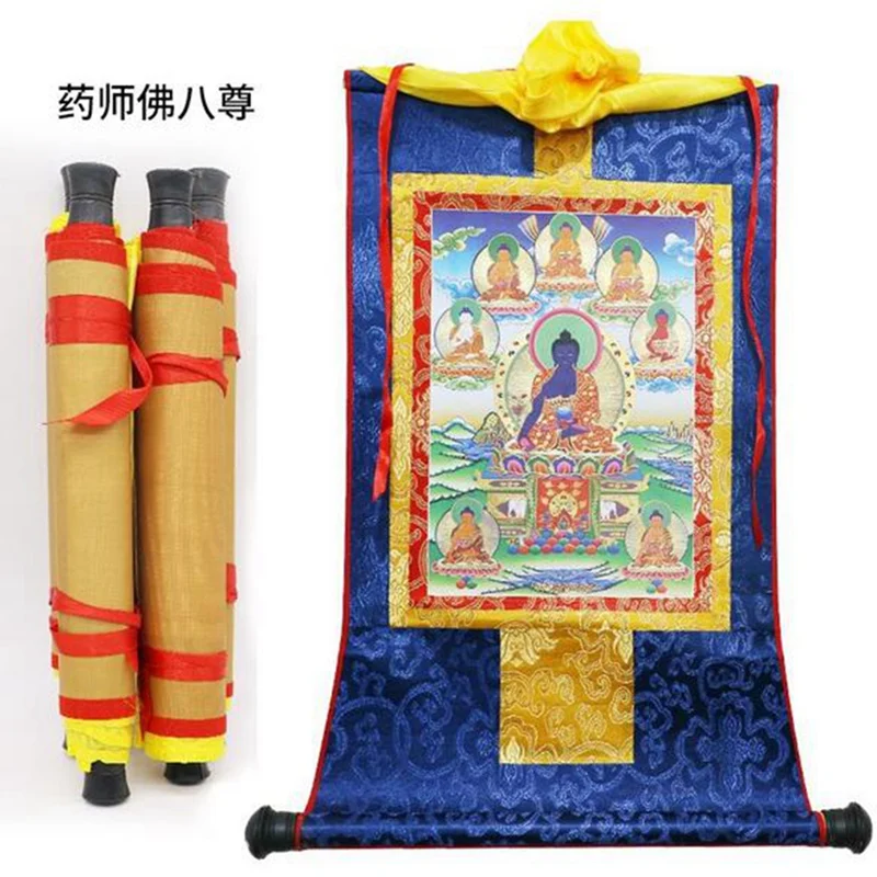 1pcs Tibetan Thangka Eight Medicine Buddha Statues Wood Scroll Printing 13"X8.3" Decoration Supplies Painting YYY9810
1pcs Tibetan Thangka Eight Medicine Buddha Statues Wood Scroll Printing 13"X8.3" Decoration Supplies Painting YYY9810