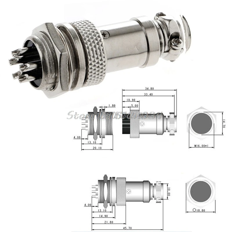 5Pcs Aviation Plug 5-Pin 16mm GX16-5 Male And Female Panel Metal Connector R06 Drop Ship
5Pcs Aviation Plug 5-Pin 16mm GX16-5 Male And Female Panel Metal Connector R06 Drop Ship