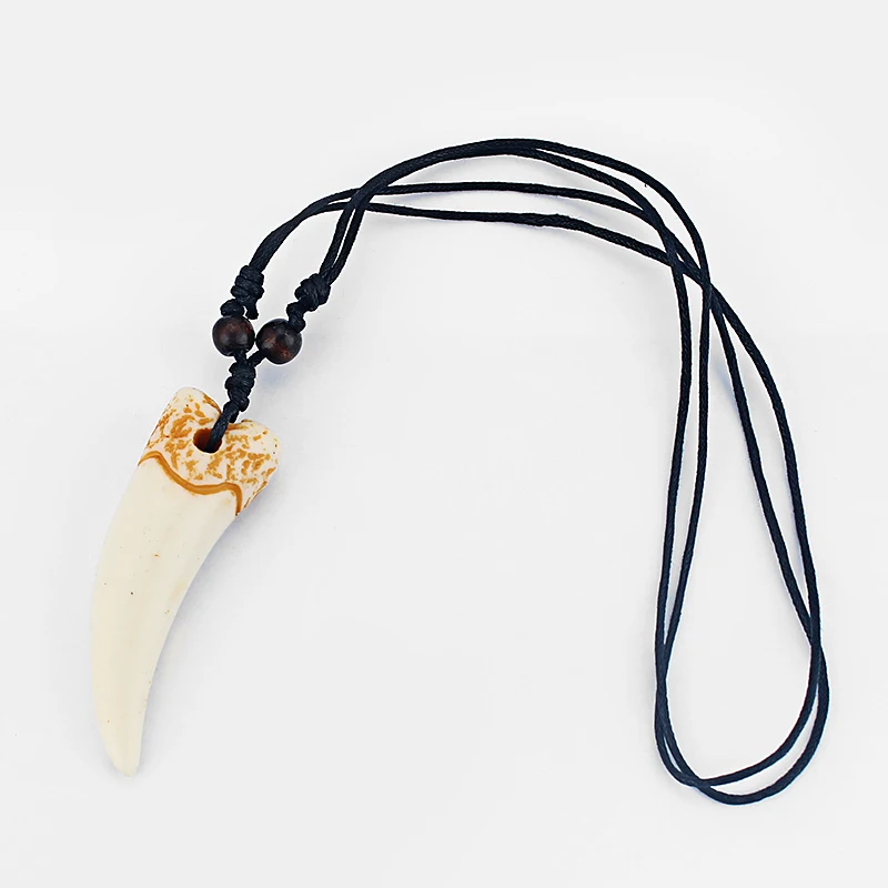 1pcs Faux Yak Bone Resin Beige White Tooth Teeth Charm Pendant Necklace Black Wax Cotton Cord Adjustable
1pcs Faux Yak Bone Resin Beige White Tooth Teeth Charm Pendant Necklace Black Wax Cotton Cord Adjustable