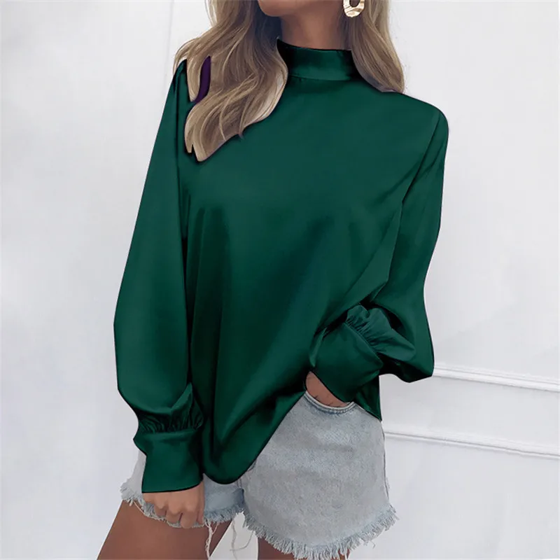 2019 New Spring Autumn Hot Europe Pullovers Women Long Lantern Sleeve Turtleneck Female Silk Blouse and Shirt Casual Tops 8L1044
2019 New Spring Autumn Hot Europe Pullovers Women Long Lantern Sleeve Turtleneck Female Silk Blouse and Shirt Casual Tops 8L1044