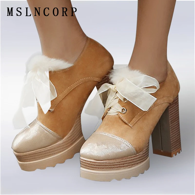 Size 34-43 New Spring Autumn Fashion Patchwork Elegant Shoes Women High Heels Platform Pumps Russian Lace up Ladies Single Shoes
Size 34-43 New Spring Autumn Fashion Patchwork Elegant Shoes Women High Heels Platform Pumps Russian Lace up Ladies Single Shoes
