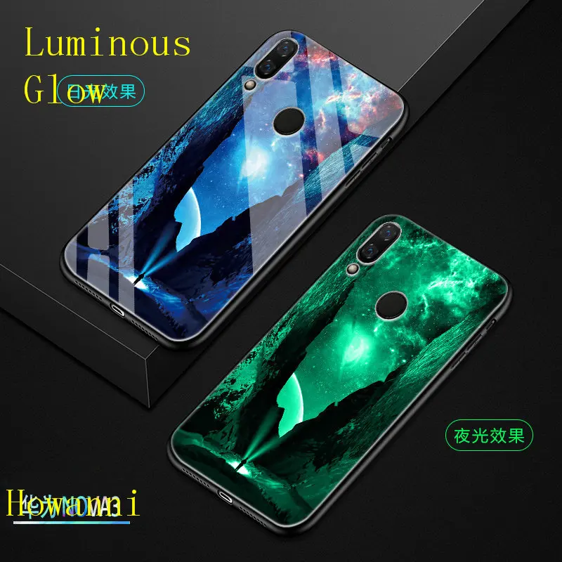 Luminous Glow Case For Huawei Nova 3 Case 6.3 inch Tempered Glass Back Cover For Huawei Nova 3 Cover Silicone Phone Bag Capa
Luminous Glow Case For Huawei Nova 3 Case 6.3 inch Tempered Glass Back Cover For Huawei Nova 3 Cover Silicone Phone Bag Capa