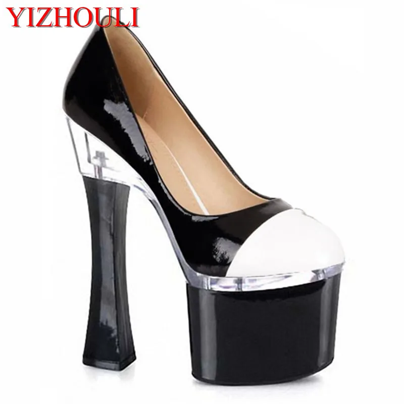 style 7 inch spool heels pumps shoe for women high-heeled shoes 18cm ultra high heels black platform shoes
style 7 inch spool heels pumps shoe for women high-heeled shoes 18cm ultra high heels black platform shoes