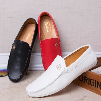 White Red Black Loafers 2019 Summer Men Flat Shoes Casual Light Fashion Trend Slip On Driving Shoes Mens Loafers Leather Shoes
White Red Black Loafers 2019 Summer Men Flat Shoes Casual Light Fashion Trend Slip On Driving Shoes Mens Loafers Leather Shoes