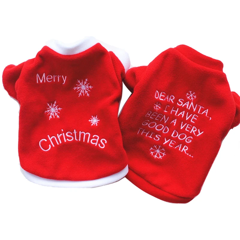 New Year Christmas Dog Clothes For Small Dogs Snowflake Fleece Warm Pet Puppy Sweaters Clothing Middle Sleeve Shirt Costume
New Year Christmas Dog Clothes For Small Dogs Snowflake Fleece Warm Pet Puppy Sweaters Clothing Middle Sleeve Shirt Costume
