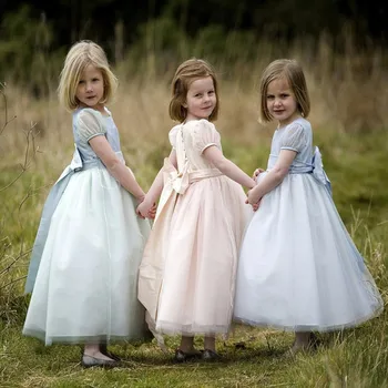 Elegant Scoop Neck Short Sleeve Bowknot Back Flower Girls Dress for Wedding Party Custom Made
Elegant Scoop Neck Short Sleeve Bowknot Back Flower Girls Dress for Wedding Party Custom Made