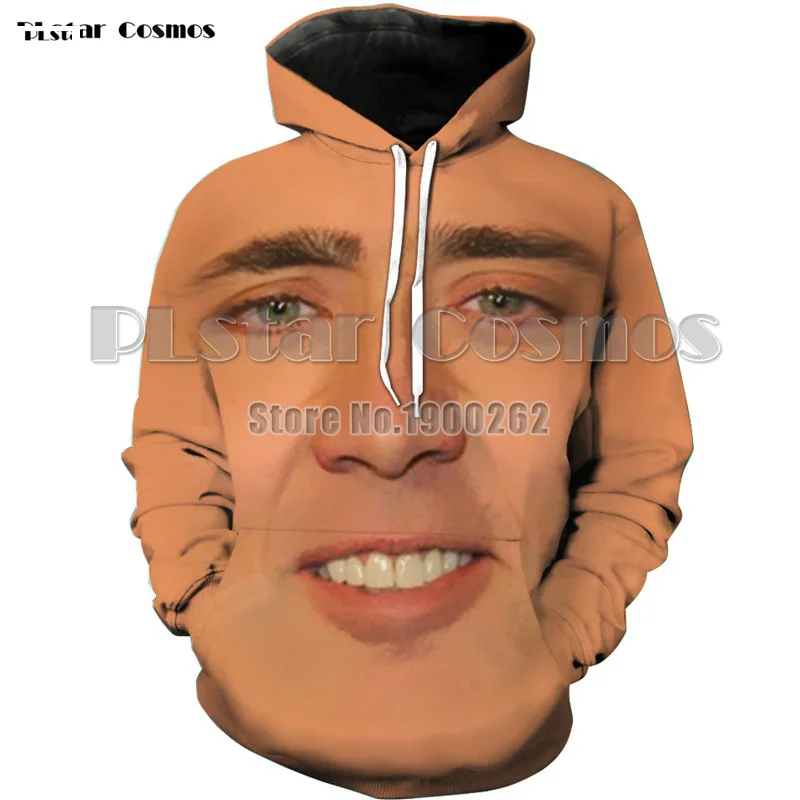 PLstar Cosmos The Giant Blown Up Face Of Nicolas Cage hoodies 3D print Interesting characters Funny Sweatshirt
PLstar Cosmos The Giant Blown Up Face Of Nicolas Cage hoodies 3D print Interesting characters Funny Sweatshirt