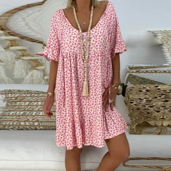 Women Summer Dress Lose Rosa Floral Print Short Party Clothes Summer Dress 2019 Beach Dresses Dresses Vestidos De Verano
Women Summer Dress Lose Rosa Floral Print Short Party Clothes Summer Dress 2019 Beach Dresses Dresses Vestidos De Verano