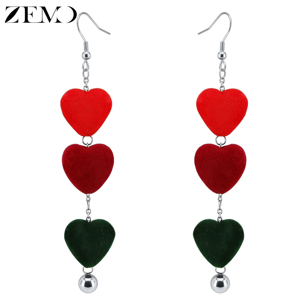 ZEMO Red Pom Pom Fur Ball Drop Earrings Fashion Velvet Love Heart Flower Circle Geometry Earring for Women Wedding Jewelry 2019
ZEMO Red Pom Pom Fur Ball Drop Earrings Fashion Velvet Love Heart Flower Circle Geometry Earring for Women Wedding Jewelry 2019
