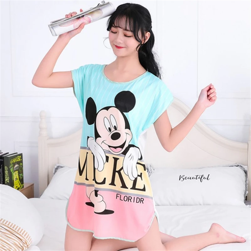 Womens Nightgown Mickey Mouse Sleep Dress Women Cartoon Round Neck Girls Cute SpongeBob Short Sleepwear Free Shipping
Womens Nightgown Mickey Mouse Sleep Dress Women Cartoon Round Neck Girls Cute SpongeBob Short Sleepwear Free Shipping