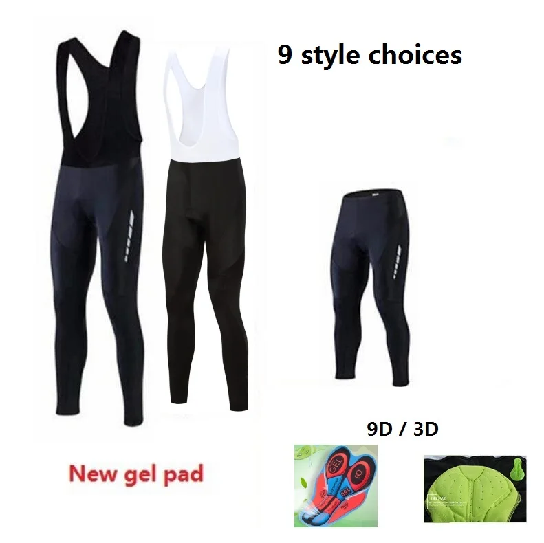 2018 NEW Men women MTB Cycling Long Bicycle Bib Pants High-quality 3D/9D Gel Pad Bike Tights Mtb Ropa Pantalon Ciclismo Invierno