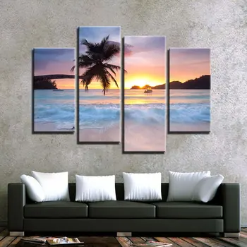 Landscape Pictures 4 Pieces Canvas Wall Art HD Printed Beach Sunset Palm Tree Posters Painting For Living Room Home Decor F2751
Landscape Pictures 4 Pieces Canvas Wall Art HD Printed Beach Sunset Palm Tree Posters Painting For Living Room Home Decor F2751