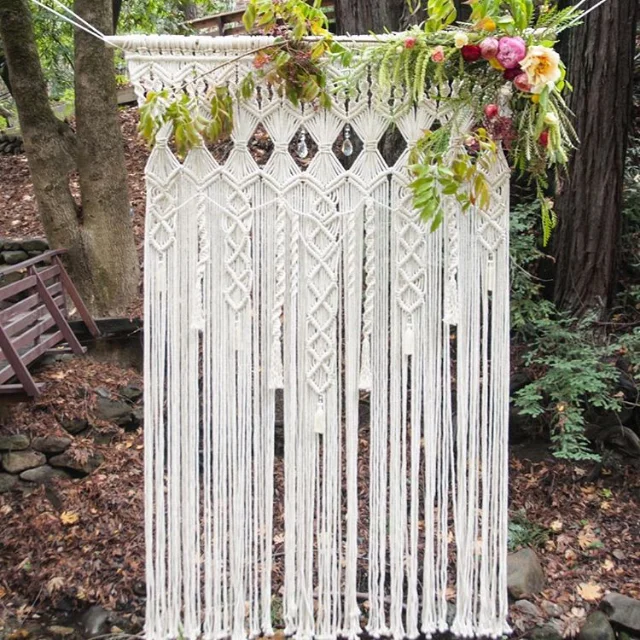 140cm x 180cm Macrame Hand-knitted tapestry living room wall hanging decoration outdoor wedding decoration door curtain
140cm x 180cm Macrame Hand-knitted tapestry living room wall hanging decoration outdoor wedding decoration door curtain