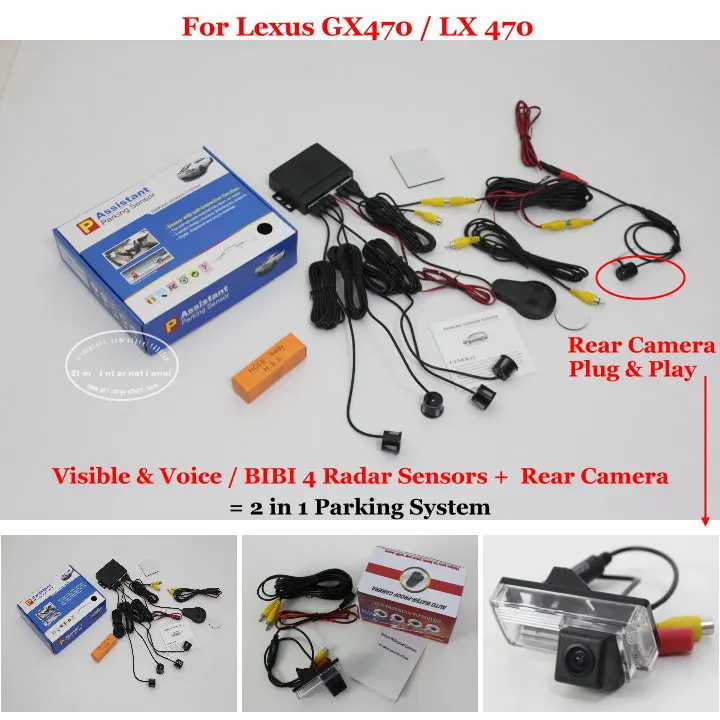 Liislee Car Parking Sensors + Rear View Camera = 2 in 1 Visual /BIBI Alarm Parking System For Lexus GX470 / LX 470
Liislee Car Parking Sensors + Rear View Camera = 2 in 1 Visual /BIBI Alarm Parking System For Lexus GX470 / LX 470