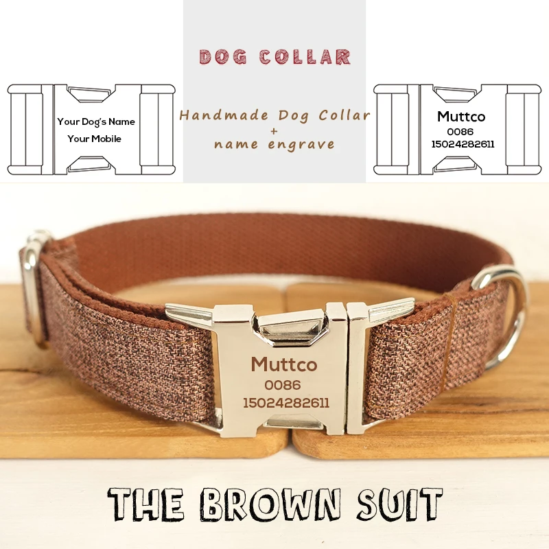 MUTTCO engraved pet name retailing self-designed fashion handmade high quality dog collar THE BROWN SUIT 5 sizes UDC039
MUTTCO engraved pet name retailing self-designed fashion handmade high quality dog collar THE BROWN SUIT 5 sizes UDC039