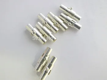 Free ship! 100piece 5mm Silver plated metal color Jewelry Magnetic Clasps Necklace Bracelet Hooks For 4mm Leather cord No-2639
Free ship! 100piece 5mm Silver plated metal color Jewelry Magnetic Clasps Necklace Bracelet Hooks For 4mm Leather cord No-2639