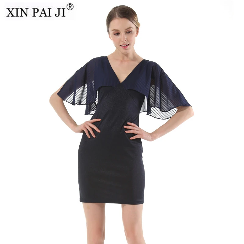 2018 Summer Dress Women Solid Color Cloak Sleeves V-Neck Midi Dress Plus Size Elegant Bodycon Sexy Party Dress vestidos
2018 Summer Dress Women Solid Color Cloak Sleeves V-Neck Midi Dress Plus Size Elegant Bodycon Sexy Party Dress vestidos