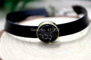 12pcs/lot Serotonin bracelet Serotonin molecules leather black bracelet Chemical Molecular Structure chemical jewelry
12pcs/lot Serotonin bracelet Serotonin molecules leather black bracelet Chemical Molecular Structure chemical jewelry