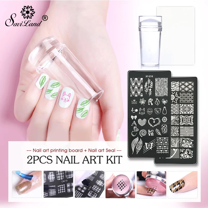 Saviland 2PCS/SET Designs Lace Mixed Stamping Nail Art Image Plates Stainless Steel Template Polish Manicure Stencil Tools
Saviland 2PCS/SET Designs Lace Mixed Stamping Nail Art Image Plates Stainless Steel Template Polish Manicure Stencil Tools