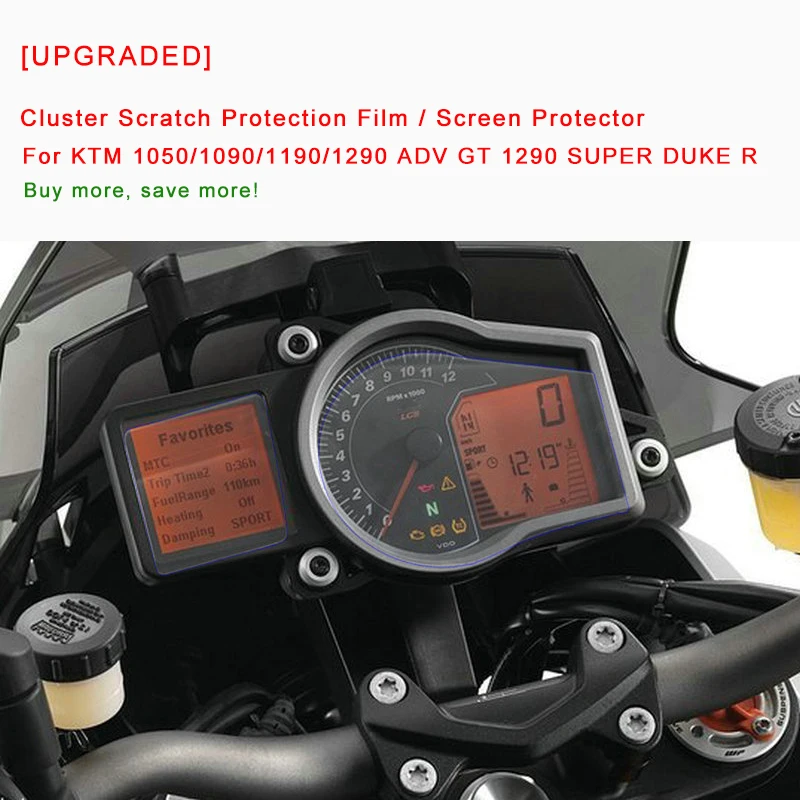 [Обновлено] для KTM 1050 1090 1190 1290 ADV GT SUPER DUKE R Cluster Защитная пленка защиты от царапин