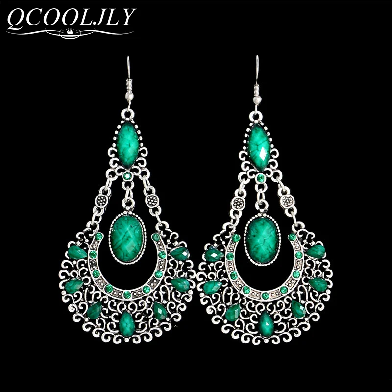 QCOOLJLY Fashion Charm Vintage Bohemian Crystal beads earrings jewelry Alloy Teardrop Pendant drop earrings for women
QCOOLJLY Fashion Charm Vintage Bohemian Crystal beads earrings jewelry Alloy Teardrop Pendant drop earrings for women