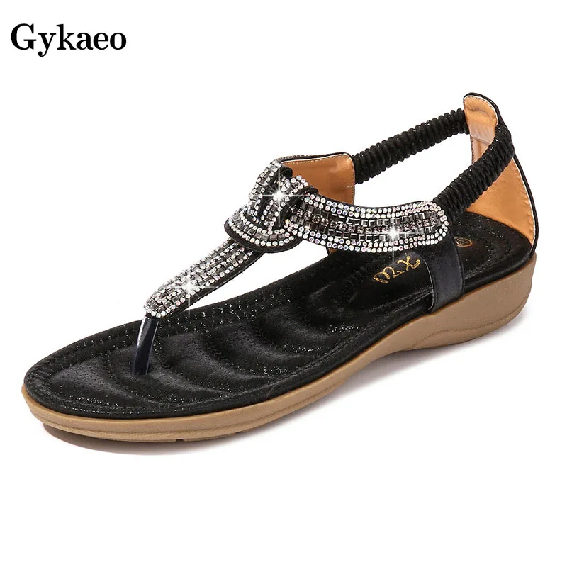 Gykaeo Bohemian Style Crystal Wedges Shoes for Women Large Size Gladiator Sandals Lady Soft Leather Comfort Sandalias Mujer 2019
Gykaeo Bohemian Style Crystal Wedges Shoes for Women Large Size Gladiator Sandals Lady Soft Leather Comfort Sandalias Mujer 2019