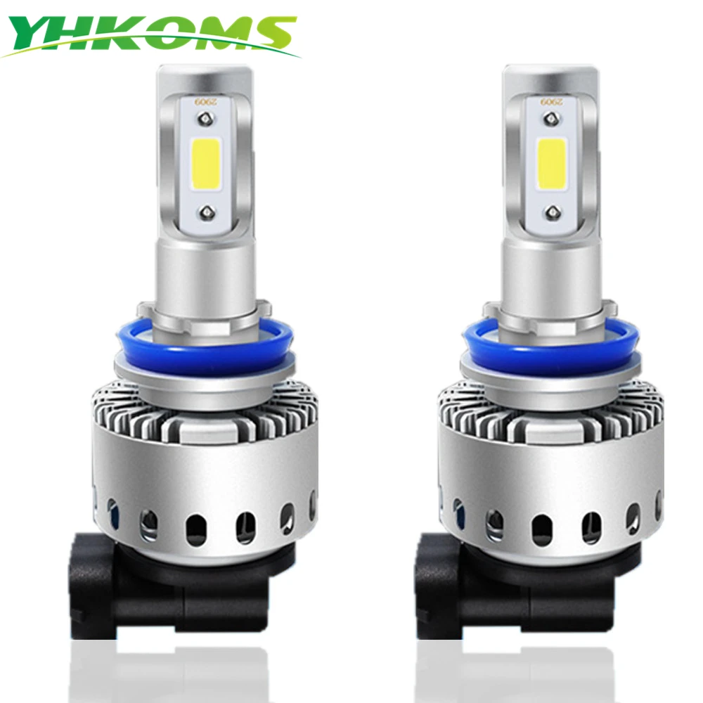 YHKOMS Car LED Headlight H8 H11 H1 H3 H4 H7 9005 HB3 9006 HB4 Auto Fog Light 60W 8000LM Replacement Bulb 6000K 12V | Автомобили и