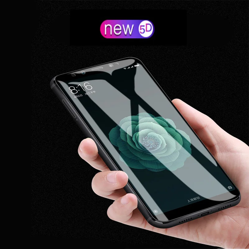 

5D Full Cover Tempered Glass for Xiaomi Mi8 6X A2 A1 8SE 6 5X MIX2 Glass Screen Protector for Redmi 4X 4A 5Plus Note5 Pro Glass