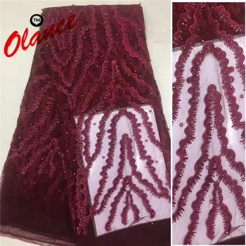 Hot sale single color style embroidered pattern with beads and sequins party dress fabric AXC1 French Tulle Lace Fabric
Hot sale single color style embroidered pattern with beads and sequins party dress fabric AXC1 French Tulle Lace Fabric