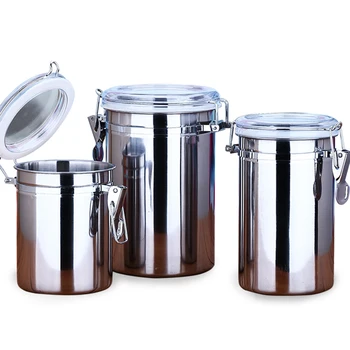 Stainless Steel Airtight Food Storage Container for Kitchen Counter,Tea,Sugar,Coffee,Caddy,Flour Canister Lid n' Locking Clamp
Stainless Steel Airtight Food Storage Container for Kitchen Counter,Tea,Sugar,Coffee,Caddy,Flour Canister Lid n' Locking Clamp