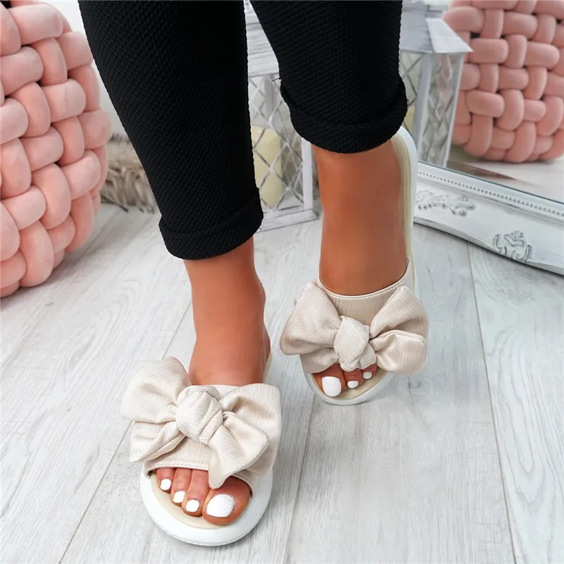 2019 Fashion Women Flat Slides Silppers Bow Flats Sandals Slip On Peep Toe Casual Shoes Female Comfort Shoes Plus Size
2019 Fashion Women Flat Slides Silppers Bow Flats Sandals Slip On Peep Toe Casual Shoes Female Comfort Shoes Plus Size