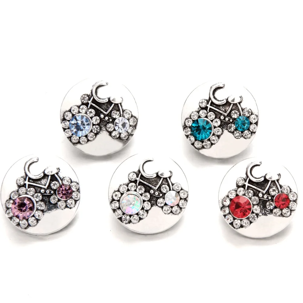 High Quality 18mm Metal Snap Button Charm Bicycle button with rhinestones Snap Button Jewelry TZ2040
High Quality 18mm Metal Snap Button Charm Bicycle button with rhinestones Snap Button Jewelry TZ2040