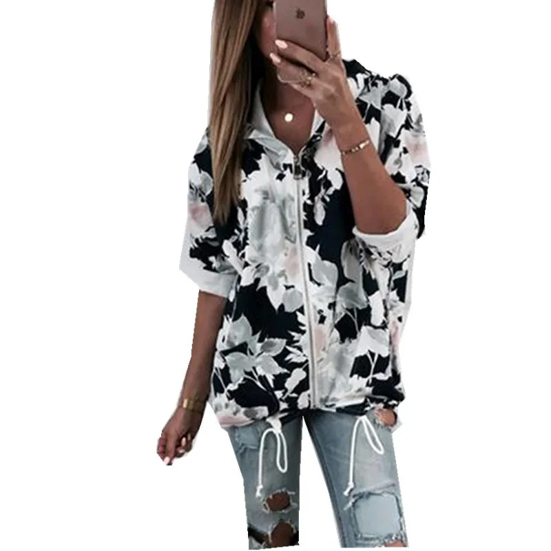 Outerwear Coats Jackets Fashion Print Outwear Sweatshirt Hooded Overcoat coats and jackets women 2019
Outerwear Coats Jackets Fashion Print Outwear Sweatshirt Hooded Overcoat coats and jackets women 2019
