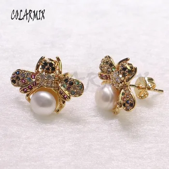 8 Pairs Wholesale Bee shape stud earrings &pearls earrings simple style jewelry earirngs gift for lady 9314
8 Pairs Wholesale Bee shape stud earrings &pearls earrings simple style jewelry earirngs gift for lady 9314