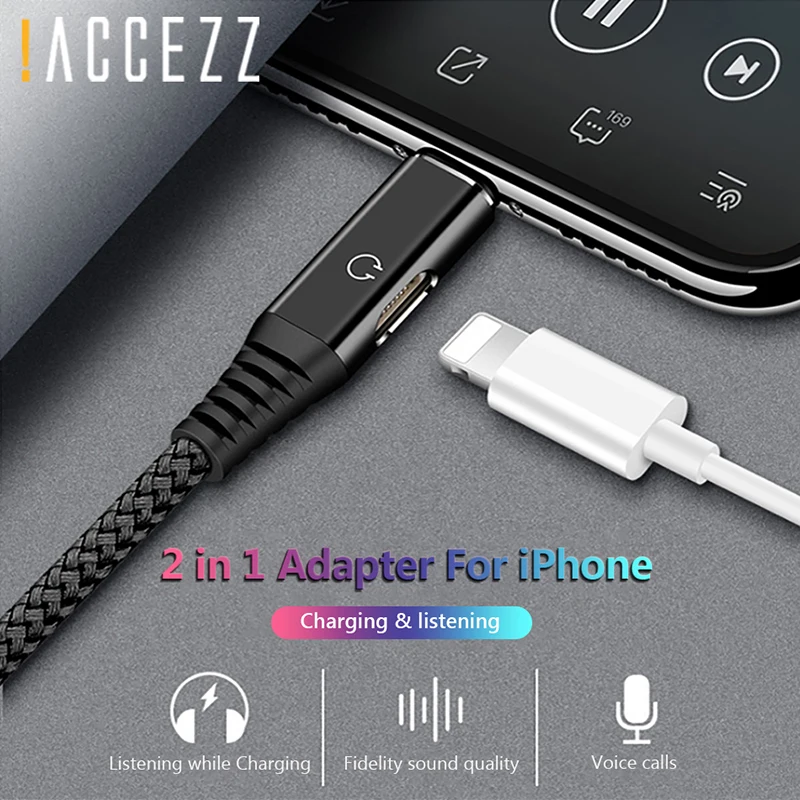 !ACCEZZ USB Cable Adapter For Iphone XS MAX XR Charge AUX Splitter Cables Lighting Charging Listening Adapter For Iphone 8 Plus
!ACCEZZ USB Cable Adapter For Iphone XS MAX XR Charge AUX Splitter Cables Lighting Charging Listening Adapter For Iphone 8 Plus