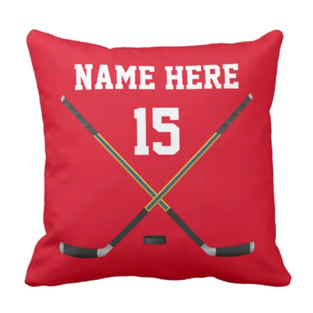 Throw Pillow Cover Red Ideas Personalized Hockey Name Number Black Boys Decorative Pillow Case Home Decor Square 18 x 18 Inch Pi
Throw Pillow Cover Red Ideas Personalized Hockey Name Number Black Boys Decorative Pillow Case Home Decor Square 18 x 18 Inch Pi