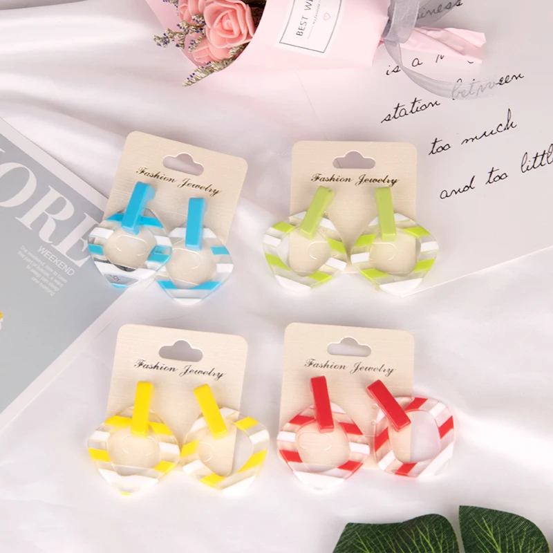 GuanLong Vintage Long Dangling Acrylic Earrings for Women Big Geometric Resin Drop Earring for Girls Fashion Jewelry Brincos (5)