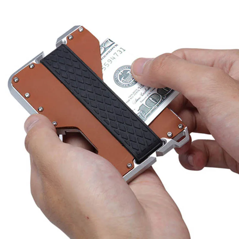 New Design Card holder Aluminum Metal RFID Blocking Credit Card Holder Genuine Leather Minimalist Card Wallet For Men 3 Colors
New Design Card holder Aluminum Metal RFID Blocking Credit Card Holder Genuine Leather Minimalist Card Wallet For Men 3 Colors