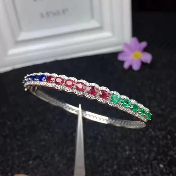 Fidelity natural 3*4mm sapphire s925 sterling silver bangles fashion fine jewelry for women party natural gemstone combination
Fidelity natural 3*4mm sapphire s925 sterling silver bangles fashion fine jewelry for women party natural gemstone combination