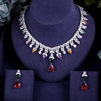 4 color selection BEST QUALITY BRILLIANT CRYSTAL ZIRCON EARRINGS AND NECKLACE BRIDAL JEWELRY SET WEDDING DRESS ACCESSARIES
4 color selection BEST QUALITY BRILLIANT CRYSTAL ZIRCON EARRINGS AND NECKLACE BRIDAL JEWELRY SET WEDDING DRESS ACCESSARIES
