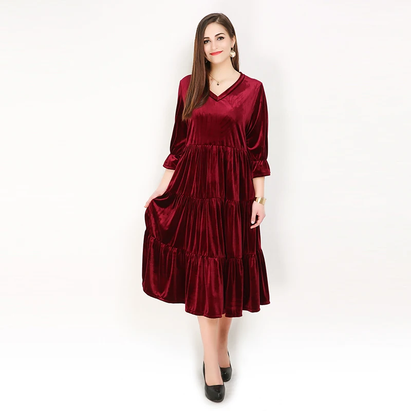 TUHAO Spring Woman Dresses Plus Size 8XL 7XL 6XL Ruffles Pleated Women's Dress Velvet Party Night Dresses Clothing RL
TUHAO Spring Woman Dresses Plus Size 8XL 7XL 6XL Ruffles Pleated Women's Dress Velvet Party Night Dresses Clothing RL