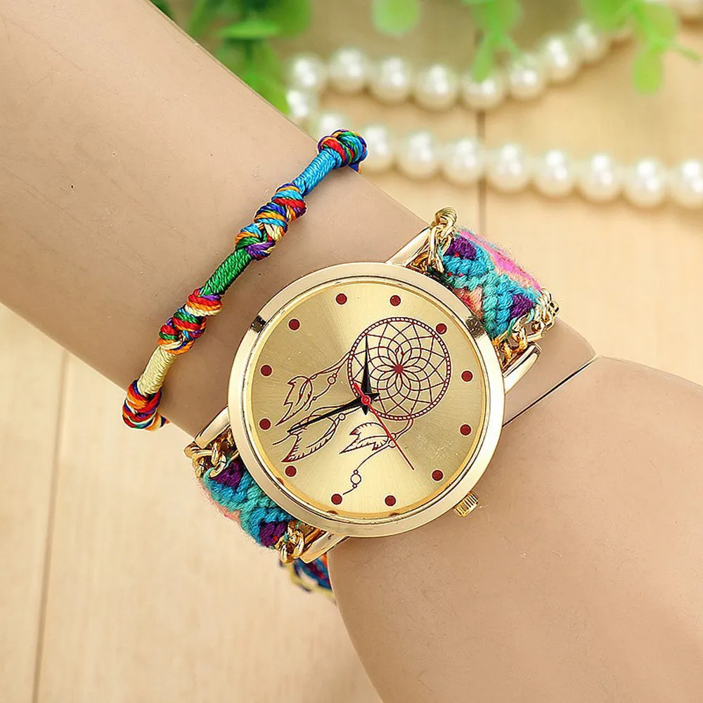 Vansvar Vintage Women Native Handmade Quartz Watch Knitted Dreamcatcher Friendship Watch Relojes Mujer Drop Shipping 0314
Vansvar Vintage Women Native Handmade Quartz Watch Knitted Dreamcatcher Friendship Watch Relojes Mujer Drop Shipping 0314