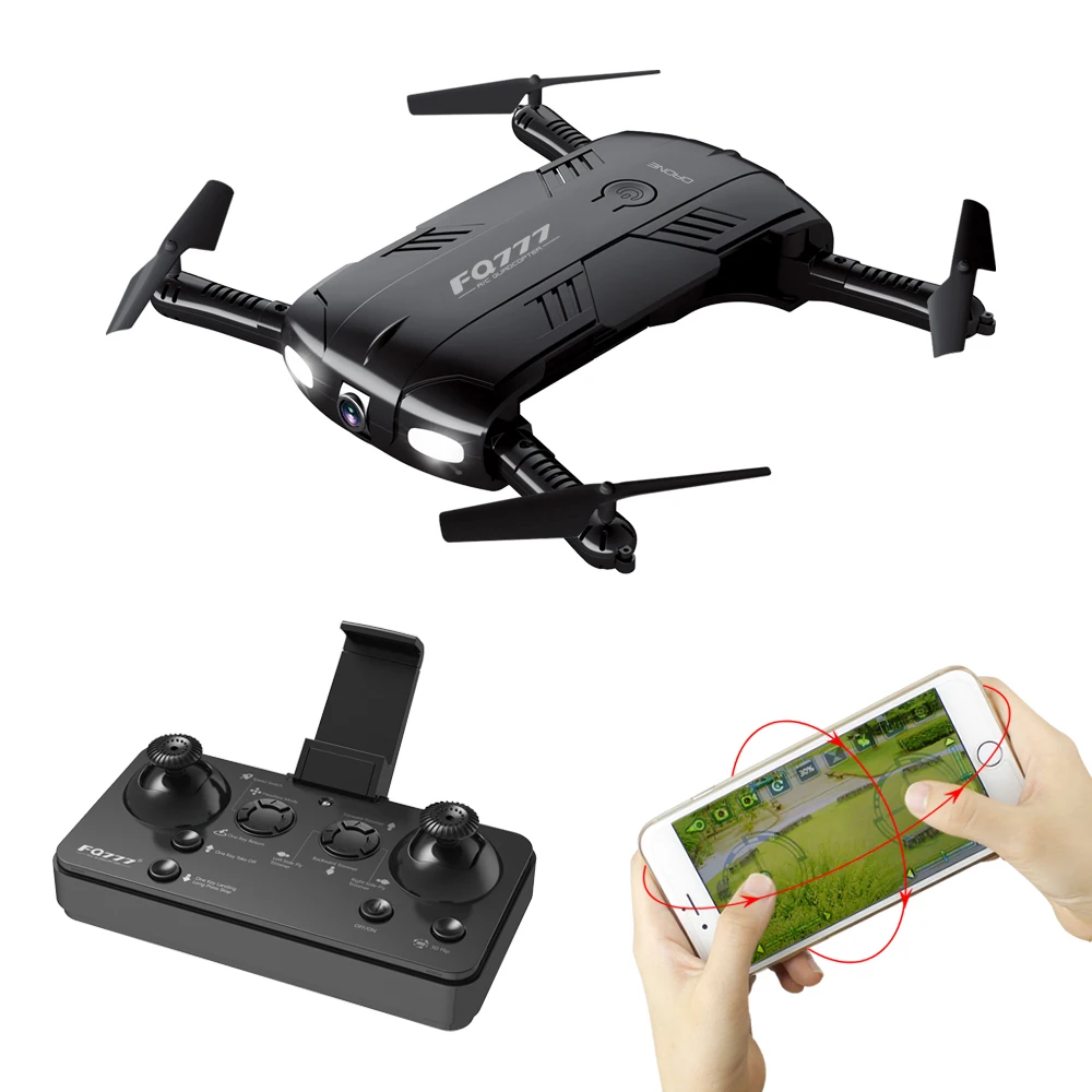 

FQ05 2.4GHz 4CH 6 Axis Gyro Airplane WIFI Selfie Real Time Transmission Foldable Quadcopter with Camera HD FPV FQ777 RC Drone