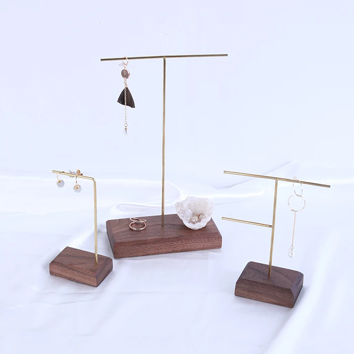 Solid Wood Earrings Display Holder Pendant Necklace Display Showcase Metal Stick Jewelry Display Shelf
Solid Wood Earrings Display Holder Pendant Necklace Display Showcase Metal Stick Jewelry Display Shelf