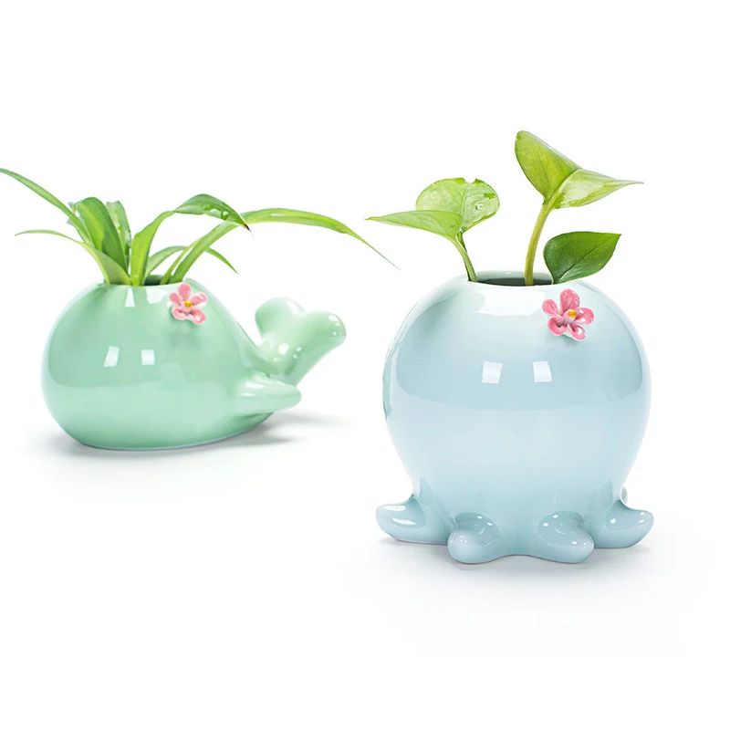 Creative celadon whale elephant flower pot,vase decoration crafts hydroponic flower inserted home ceramic pot
Creative celadon whale elephant flower pot,vase decoration crafts hydroponic flower inserted home ceramic pot