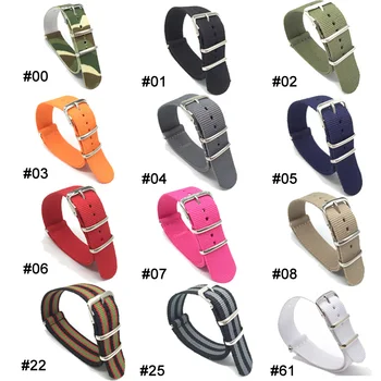 

For Nato Nylon Watch Strap Watchbands Belt Metal Buckle Army Sport Watchband Mens 18mm 20mm 22mm 24mm Relojes Hombre