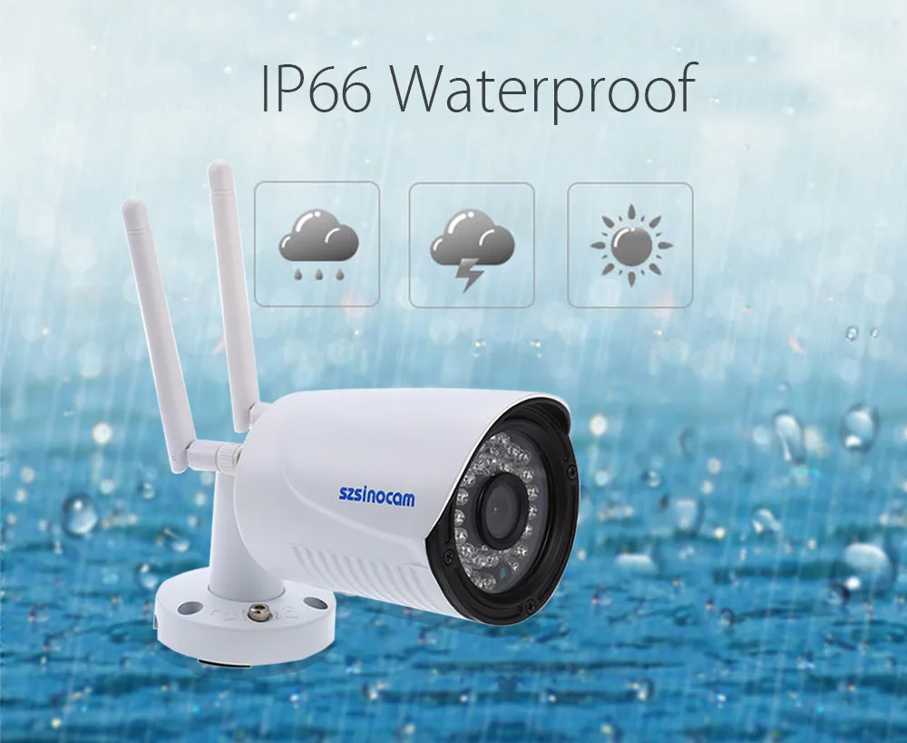 

Szsinocam SZ - IPC - 7029SW 1.0MP WiFi IP Camera Security System 720P Motion Detection Waterproof IP66 Surveillance Cameras