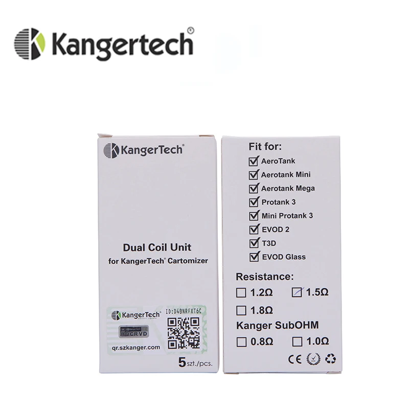 5pcs/lot Original Kanger Upgraded Dual Coils for Kangertech Aerotank Protank 3 Evod2 T3D EVOD Glass and Aerotank Mega Mini
5pcs/lot Original Kanger Upgraded Dual Coils for Kangertech Aerotank Protank 3 Evod2 T3D EVOD Glass and Aerotank Mega Mini